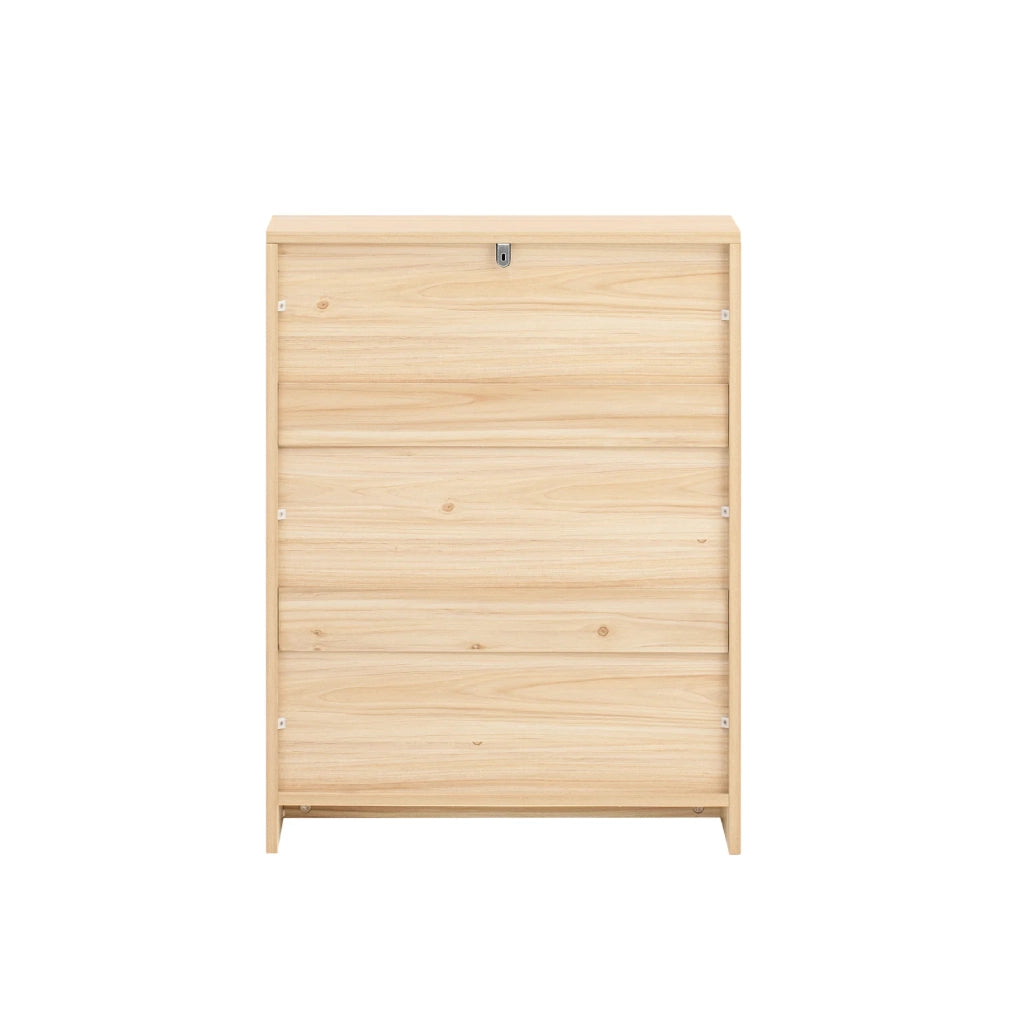 Scarpiera Slim Da Ingresso Con 2 Ante E 2 Ripiani Naturale 60x24x80cm FSR160-N