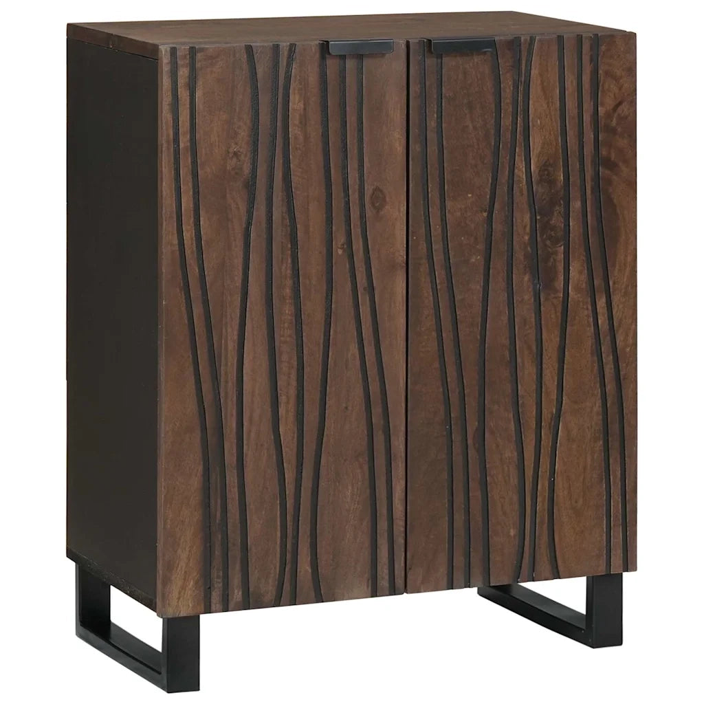 Credenza | Madia | Buffet da pranzo | Armadio da pranzo Noce 60 x 33,5 x 75 cm Legno di mango massello