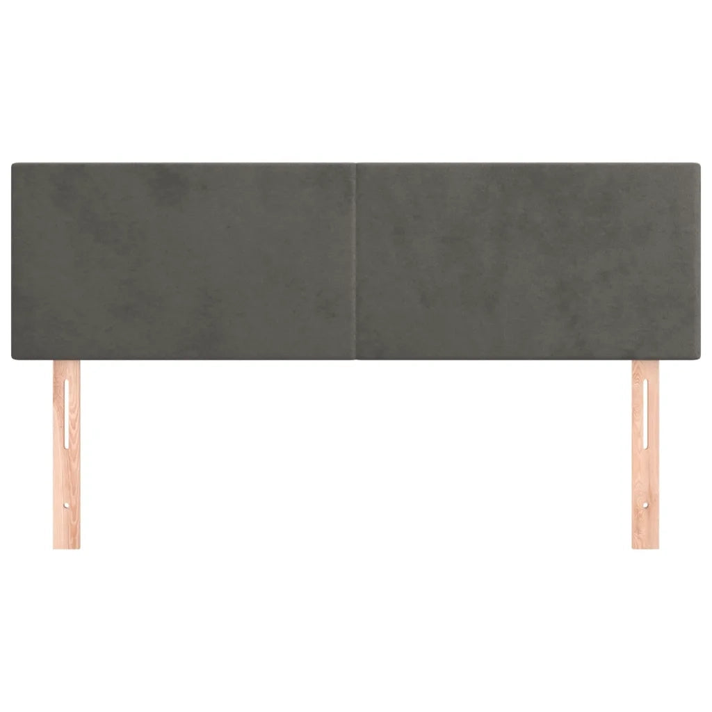 Testiera | Testata Grigio Scuro 144x5x78/88 cm in Velluto