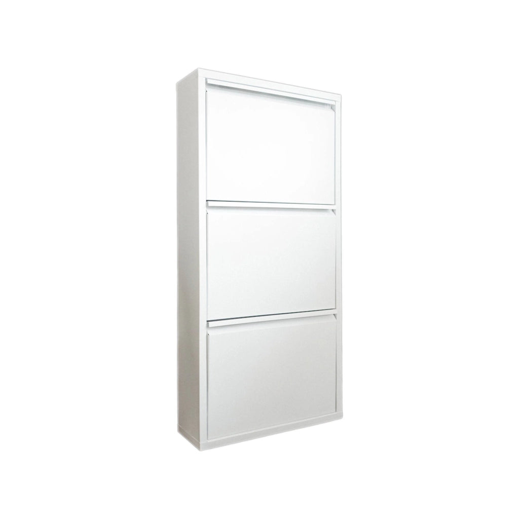 Mobile Portascarpe Alexa, Scarpiera 6 Paia, 15x50x104h cm Bianco