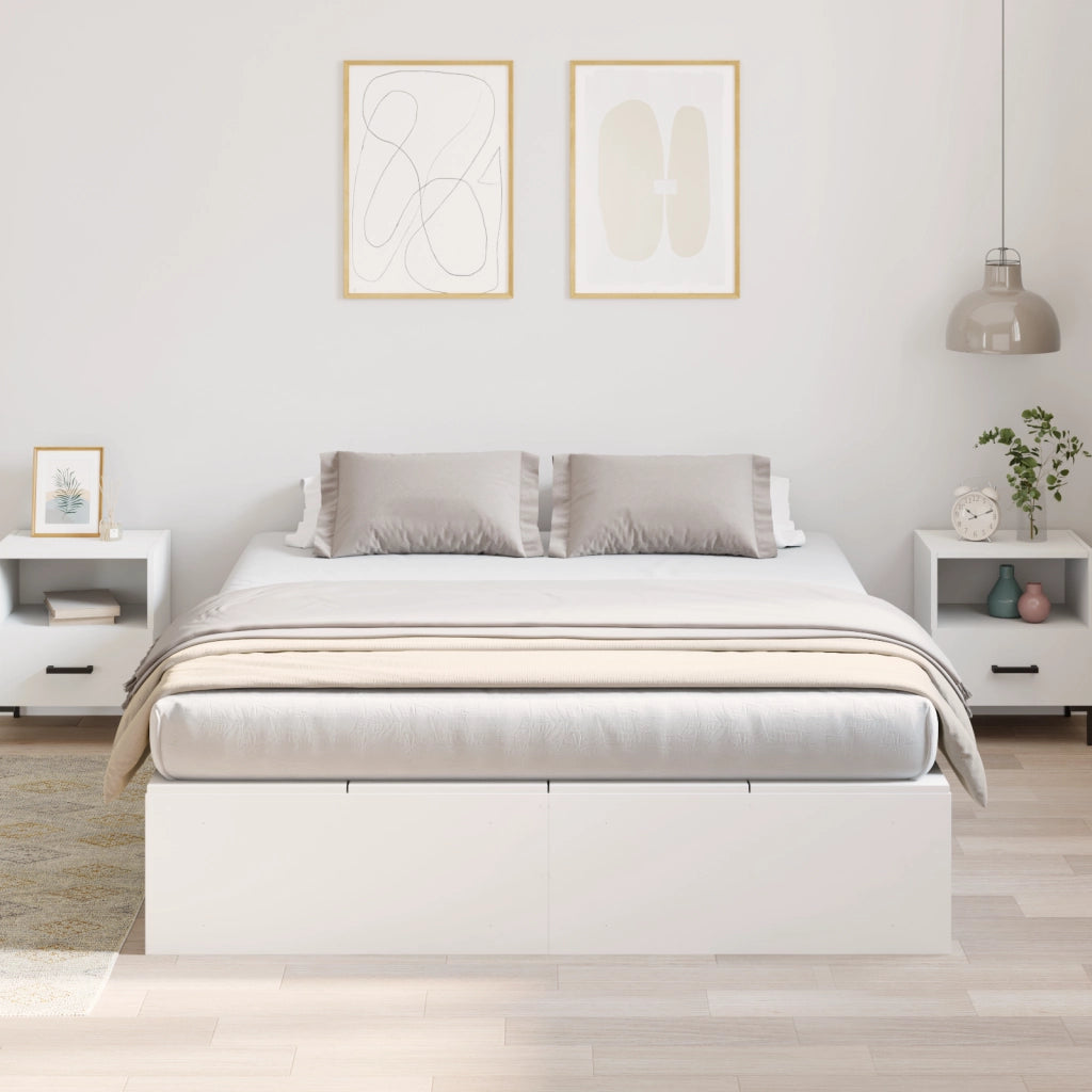 Struttura letto con contenitore  Bianca 150x200 cm