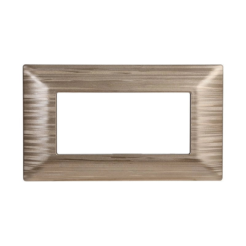 Placca Plastica Serie Solar 4P Colore Oro Satinato Compatibile Con Bticino Matix