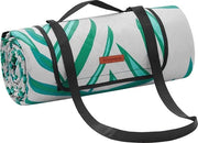 Tenda da picnic 300x200cm grande, impermeabile e lavabile in macchina, pieghevole, grigio con foglie tropicali GCM100G02