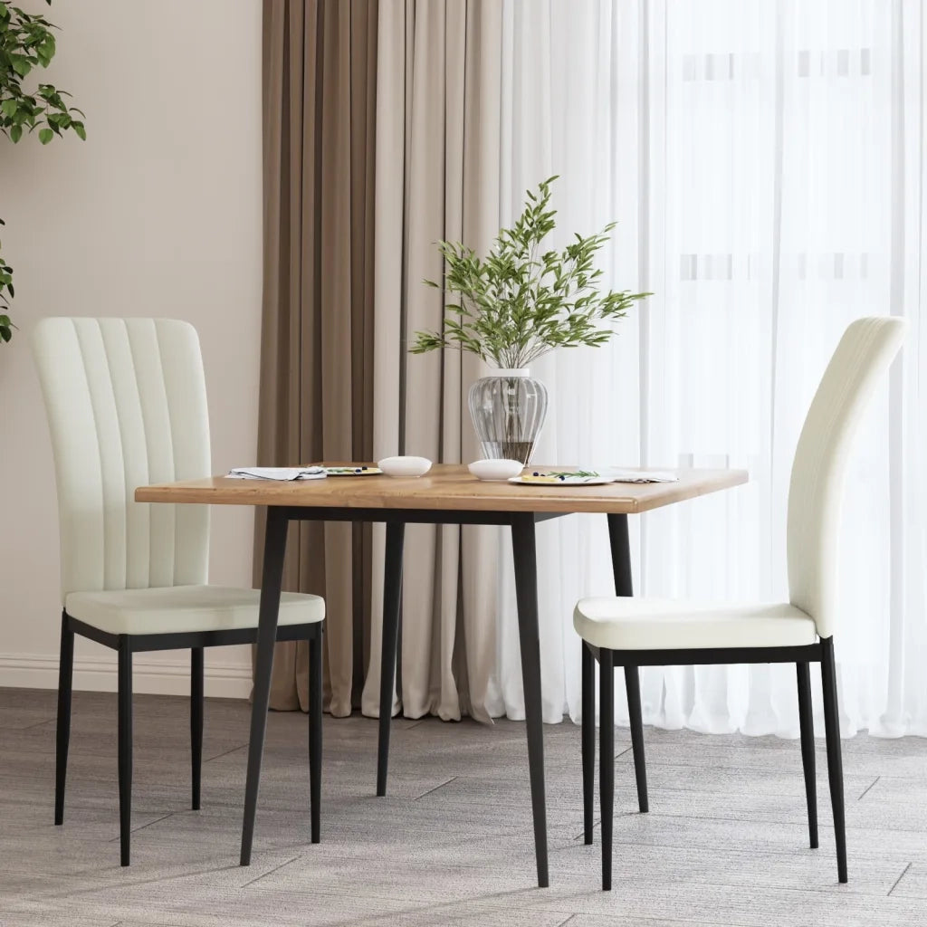 Sedie da Pranzo 2 pz Crema in Velluto 326102