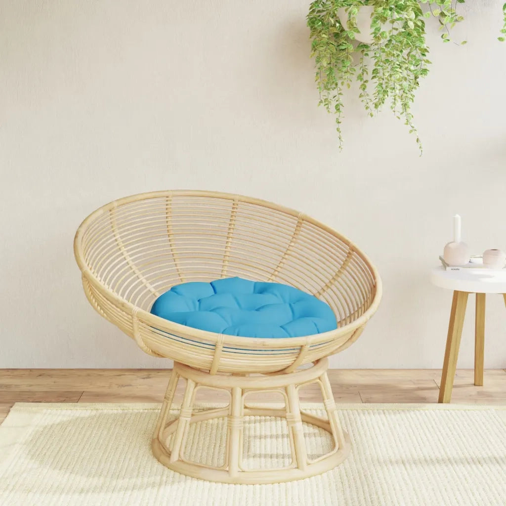 vidaXL Cuscino Rotondo Blu Chiaro Ø 60x11 cm in Tessuto Oxford