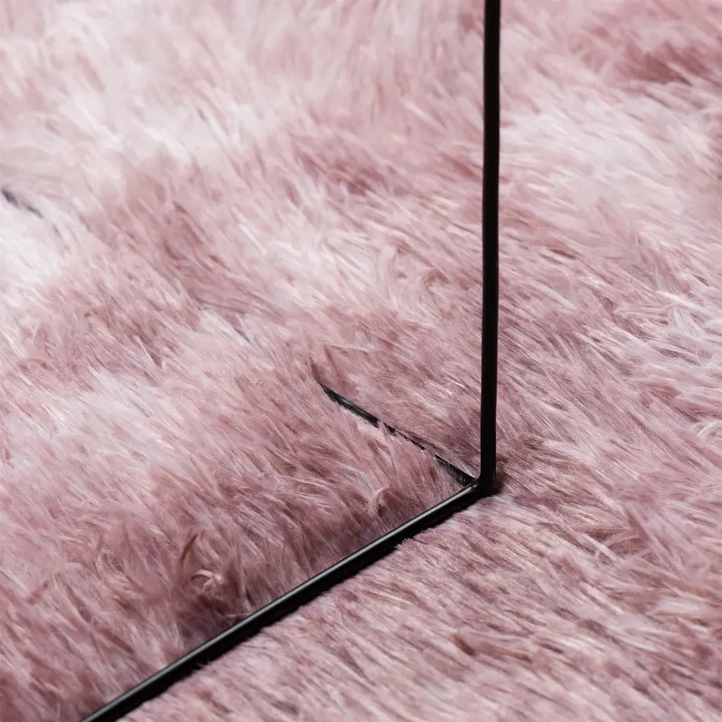 Tappeto Shaggy a Pelo Lungo NAVARRA Rosa Antico 240x240cm 4102889