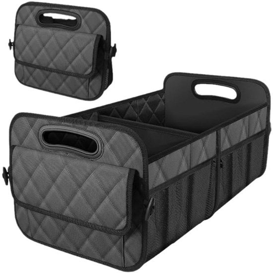 Porta bagaglio con contenitore, 50L impermeabile in poliestere adatto per auto/SUV/minibus, nero