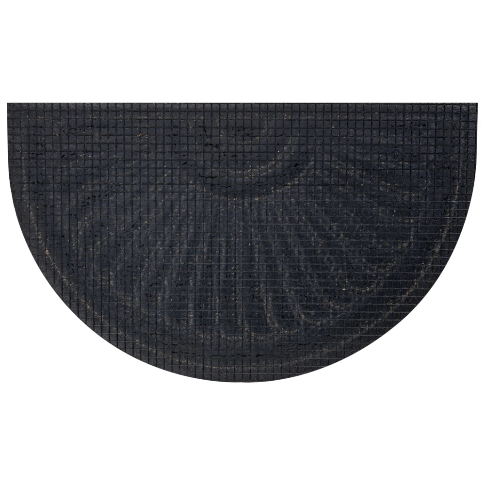 Zerbino in fibra di cocco naturale con retro in gomma antiscivolo 45 x 75 cm Semicircolare Decorazione moderna per interni