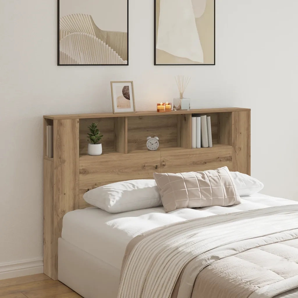 Mobiletto con Testiera | Testata in rovere artigianale 160x18,5x103,5 cm in legno ingegnerizzato