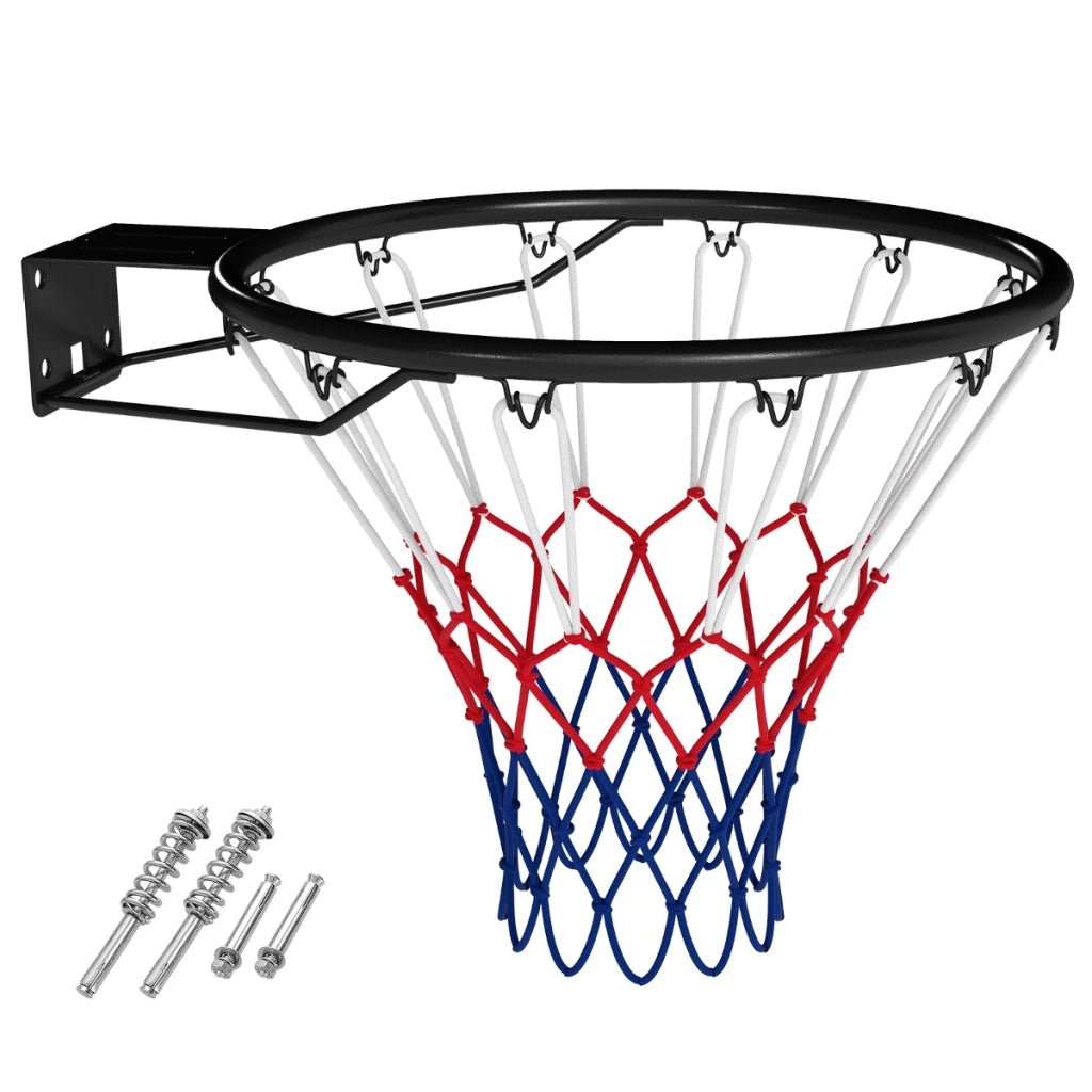 Cerchio da basket montaggio a parete sostituzione obiettivo con doppie molle-Cerchio universale per canestri Nero