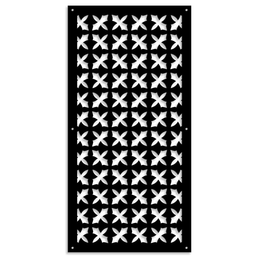 CRUSADES - Pannello in PVC traforato - Parasole Colore: nero, Misura: 98x198 cm