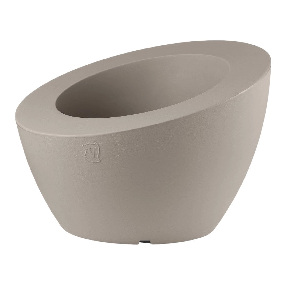 Vaso Ciotola FIORIERA Genesis INCLINATA Resina CM50 VARI COLORI Veca FOTO REALE Color: TAUPE