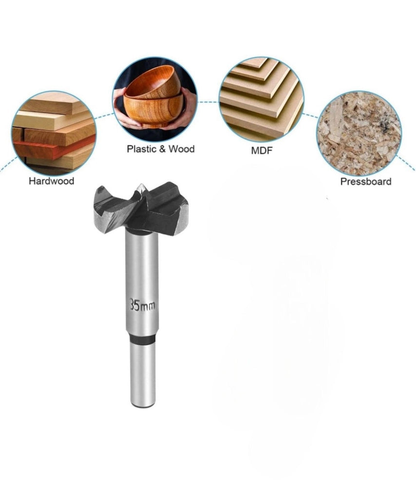 Set 5 Frese Legno Per Scanalare Rifilare Scanalature Fresatrice Gambo Da 6 a 8 -80257