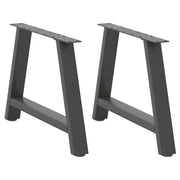 Set di 2 gambe per tavolino da caffè a forma di A 70 x 42 x 43 cm con piedini regolabili design moderno acciaio antracite 02_0057121