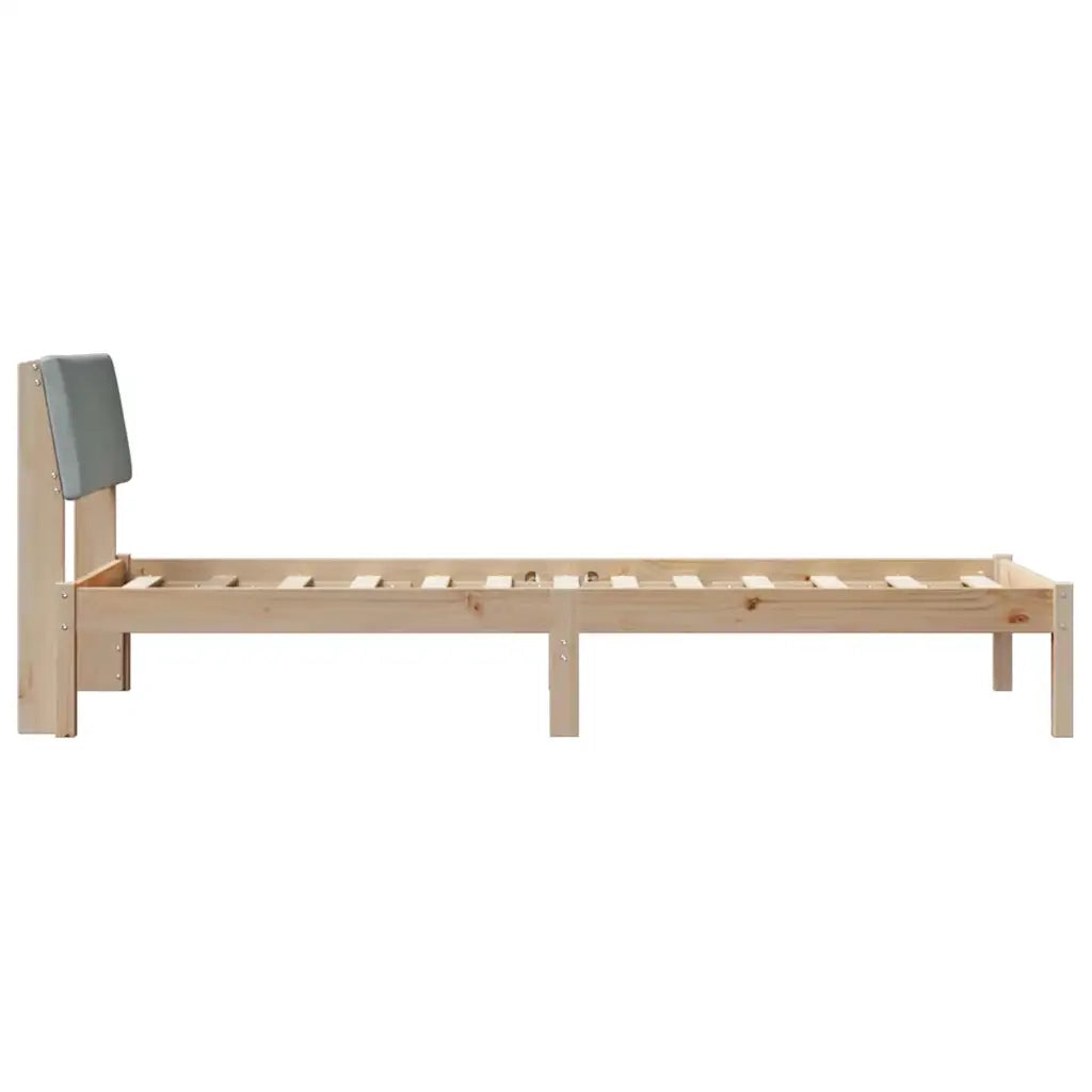 Struttura del Letto Marrone e grigio chiaro 75 x 190 cm