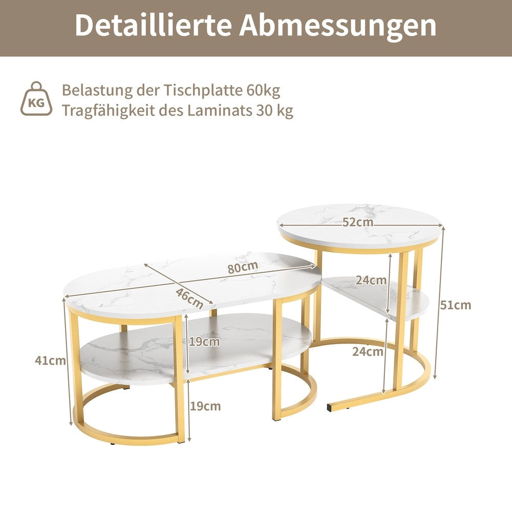 Tavolino da caff¨¨ ¨C Minimal ¨C Effetto oro moderno