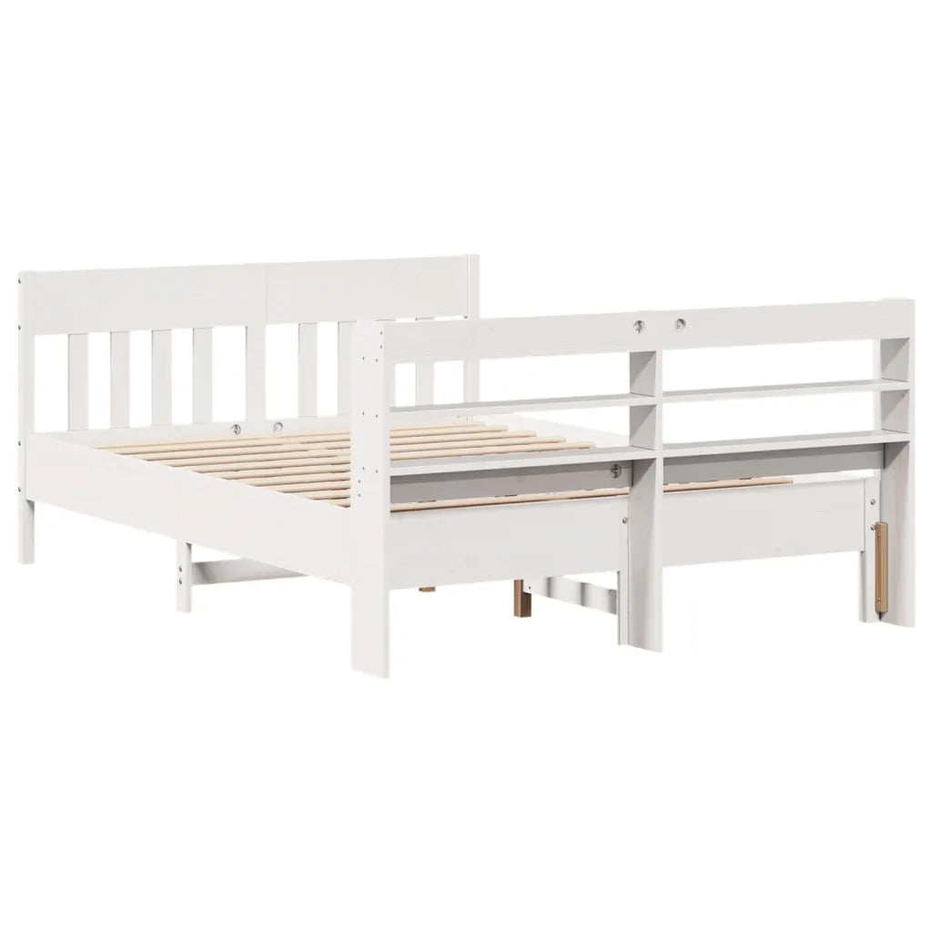 vidaXL Letto senza Materasso Bianco 160x200 cm Legno Massello di Pino