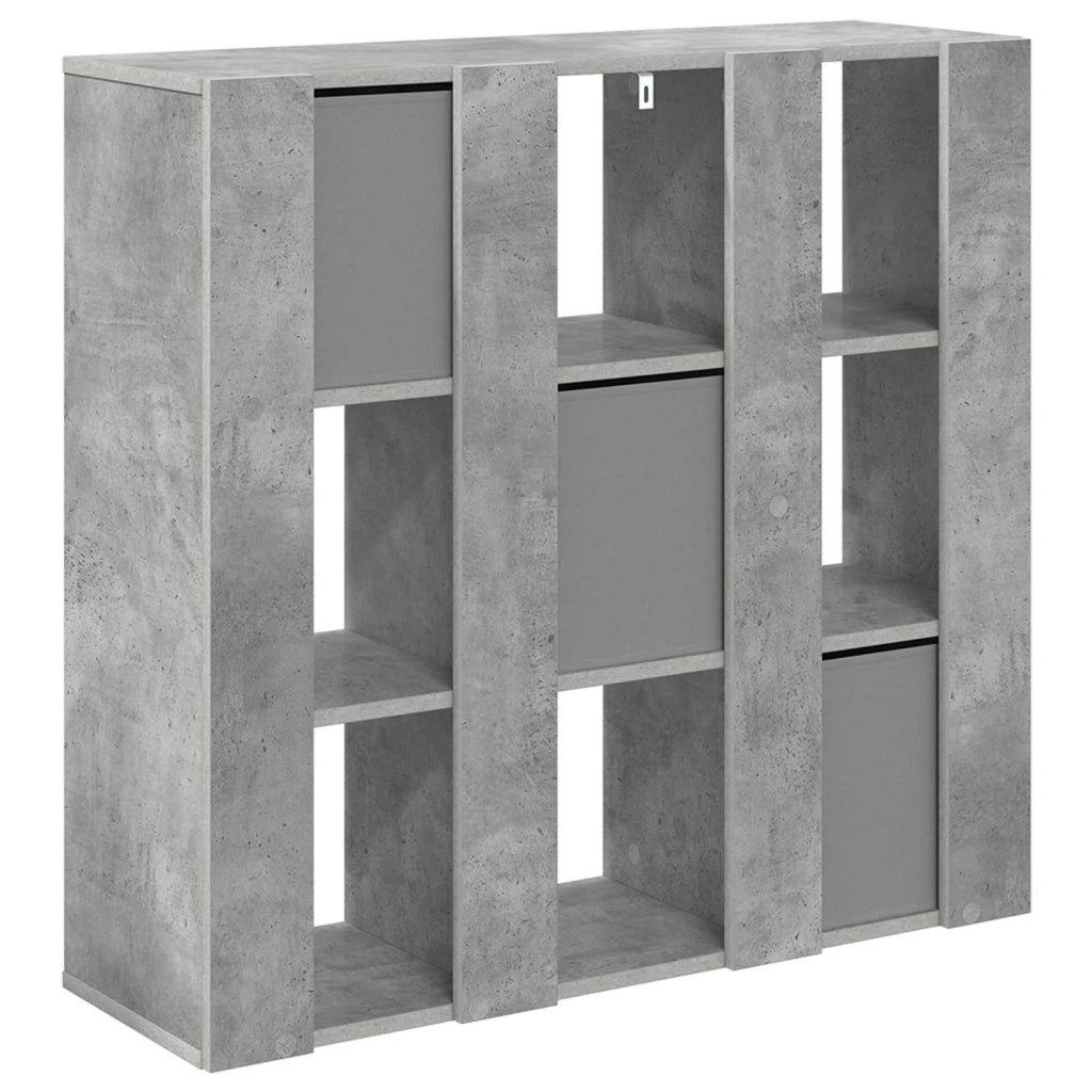 Credenza | Madia | Buffet da pranzo | Armadio da pranzo con cassetto Grigio cemento 88,5 x 29 x 84,5 cm