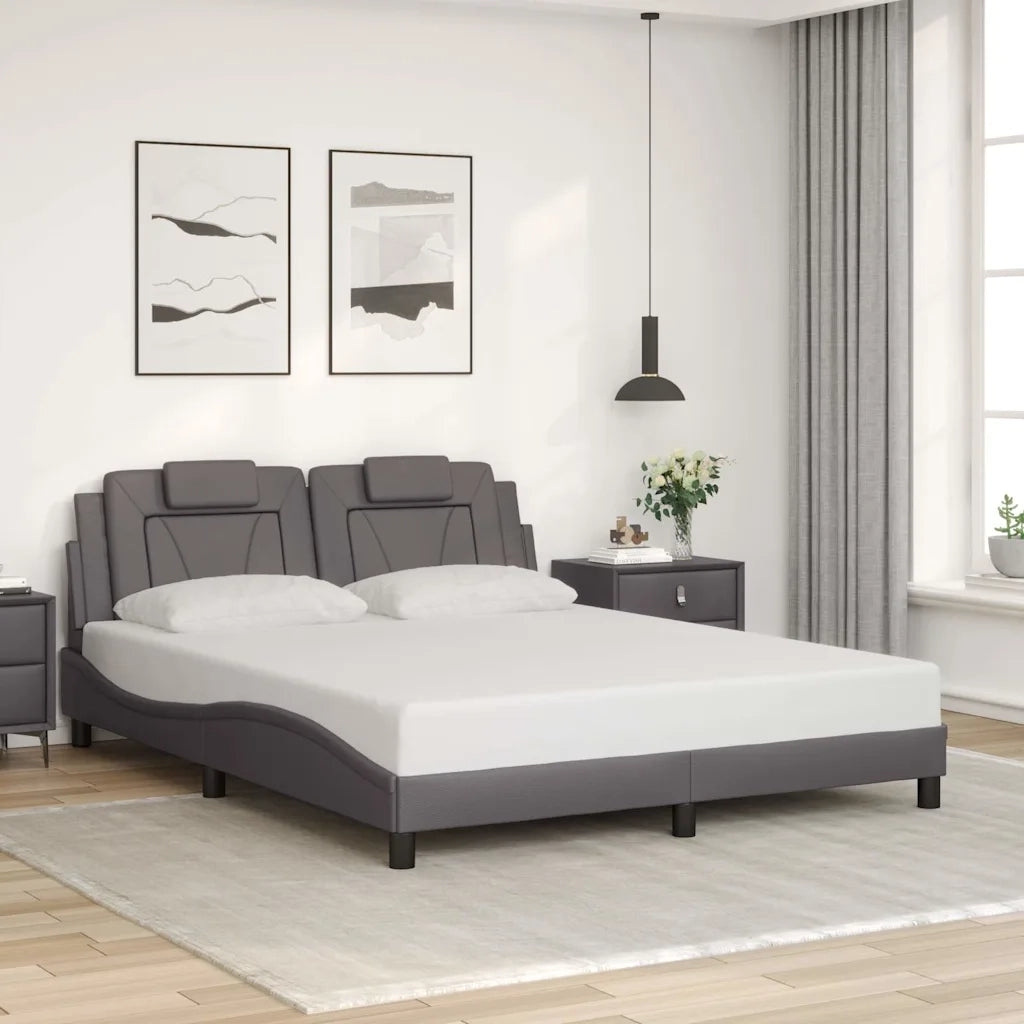 Giroletto Viana senza Materasso Grigio 160x200 cm in Similpelle 3208106