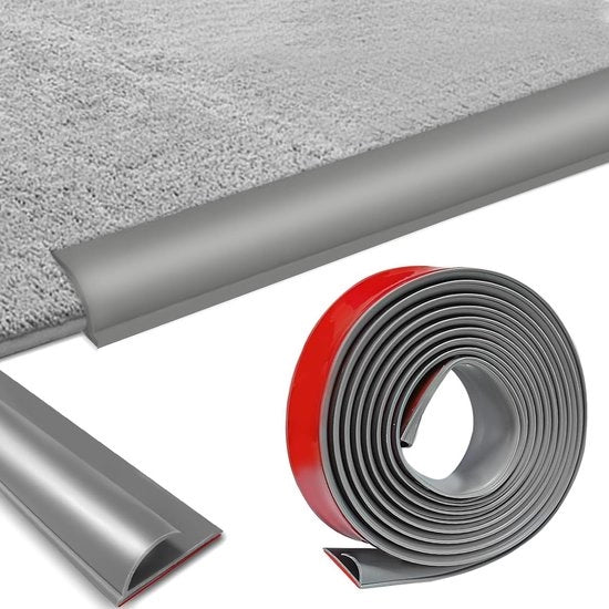 Striscia di transizione per pavimento, 5m striscia di transizione in PVC per pavimento, striscia di transizione da pavimento in moquette a pavimento in legno, profilo di transizione autofibro per striscia di porta, moquette
