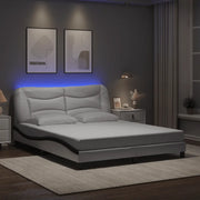 Giroletto con LED senza Materasso Hvar Bianco e Nero 160x200 cm