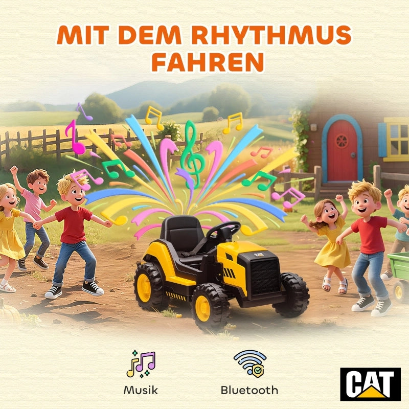 Veicolo da costruzione per bambini, macchinina cavalcabile per bambini, telecomando, controllo manuale, Bluetooth + funzione musica, 3-6 anni,
