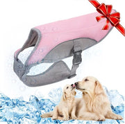 Vestito di raffreddamento per cani - Giacca estiva comoda e regolabile con strisce riflettenti - Adatto per cani grandi, medi e piccoli (S)