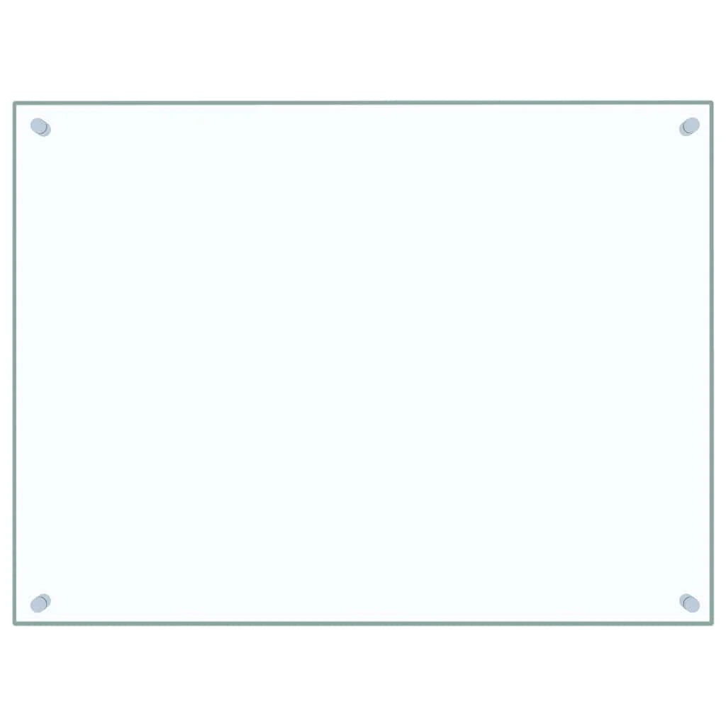 Set di 2 paraschizzi per cucina 80 x 60 cm in vetro temperato trasparente 02_0055737