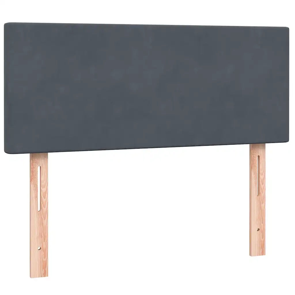 Letto a Molle con Materasso e LED Grigio Scuro 120x220 cm Velluto 3316732