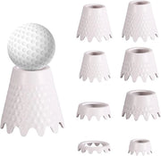 Set di Tee da Golf Premium a 8 pezzi in diverse misure - Tee da Golf in ABS per allenamento da golf indoor e outdoor - Accessori per simulator da golf per casa e giardino posteriore - Bianco