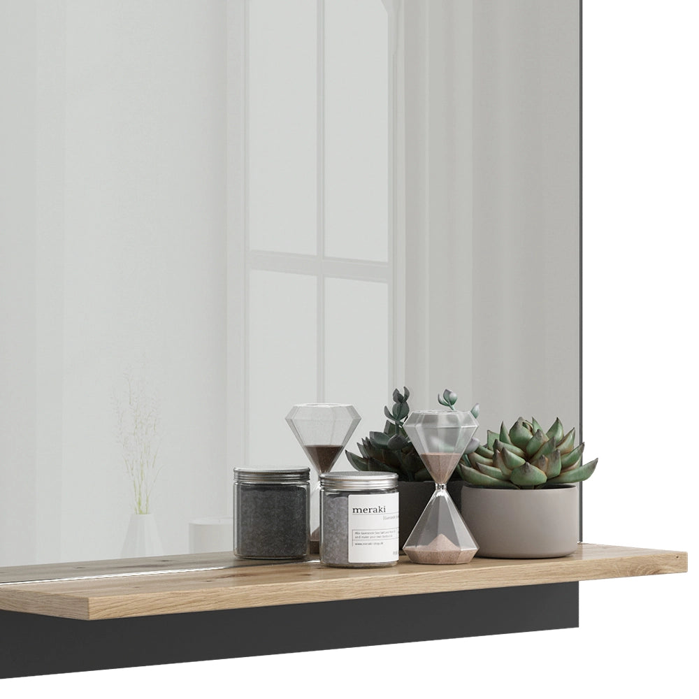Vicco Specchio contenitore bagno Antracite 60 x 67 cm con ripiano