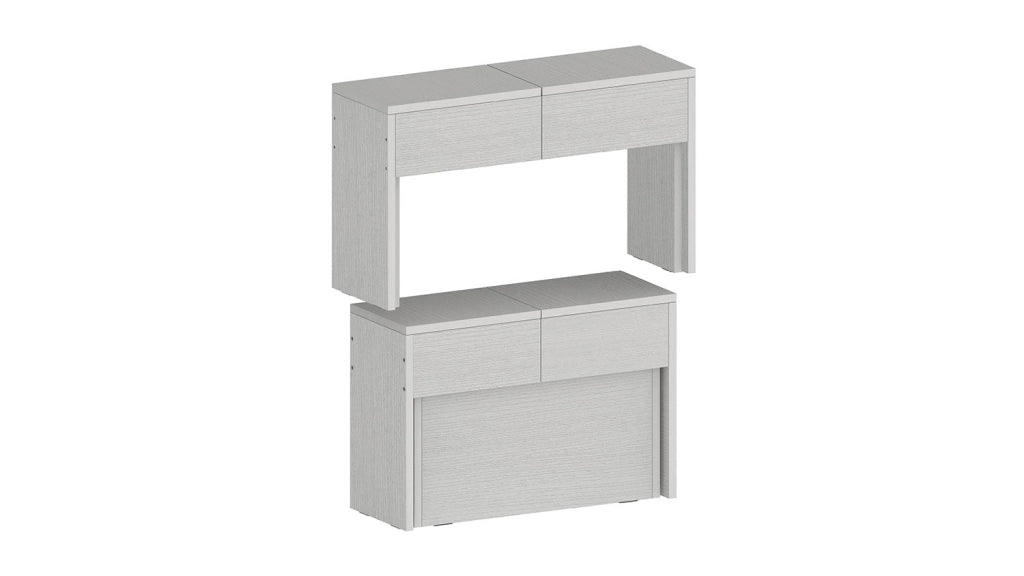 Panca Allungabile 66/290x25x45 cm Pratika Singola A Larice Bianco