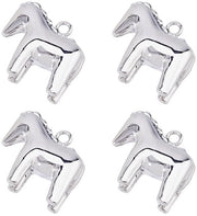 4 pezzi di appoggiatori 3D per gioielli in forma di cavallo