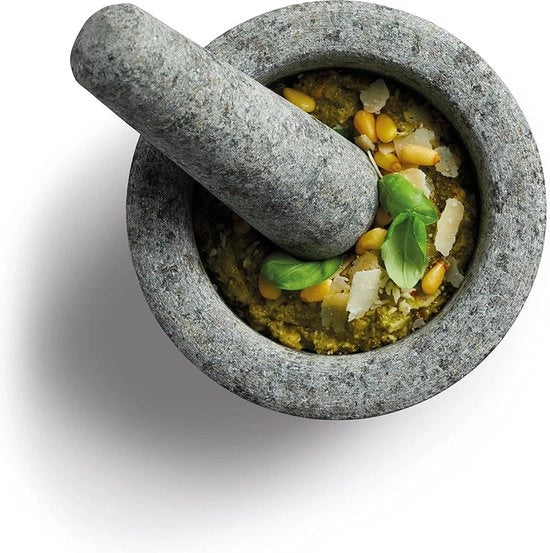 Mortaretto e Pestello, Ciotola Trituratrice con Martello a Manico, Pestello per Aglio e Salsa, Tritacarne Manuale per Cucina Accessori di Cucina per Condimenti