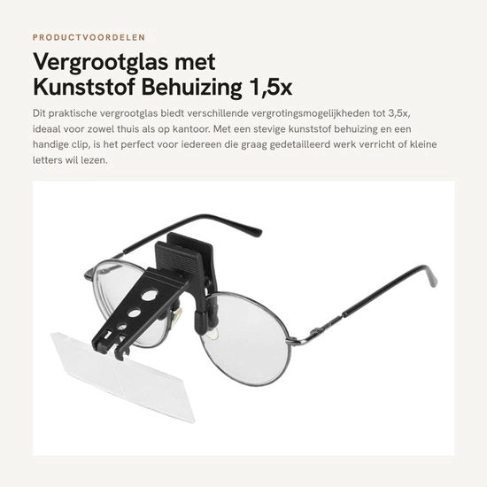 Verglasso 1,5x/2,5x/3,5x - Cassetta in Plastica - Meccanismo Cliptype - Prezzo Accessibile - Elevata Qualità - Utilizzo Funzionale - Ottica
