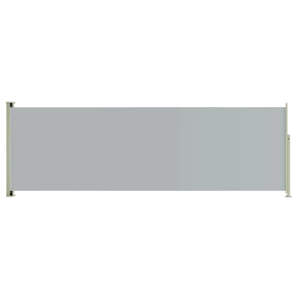 Tenda da sole laterale retrattile/schermo privacy per patio giardino terrazza balcone 200 x 600 cm grigio 02_0007365