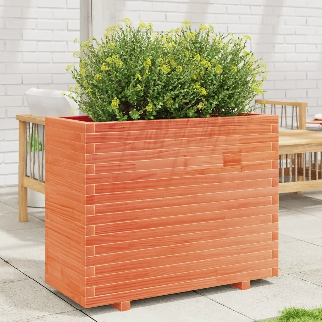 Fioriera Giardino Marrone Cera 90x40x72,5cm Legno Massello Pino 3282596