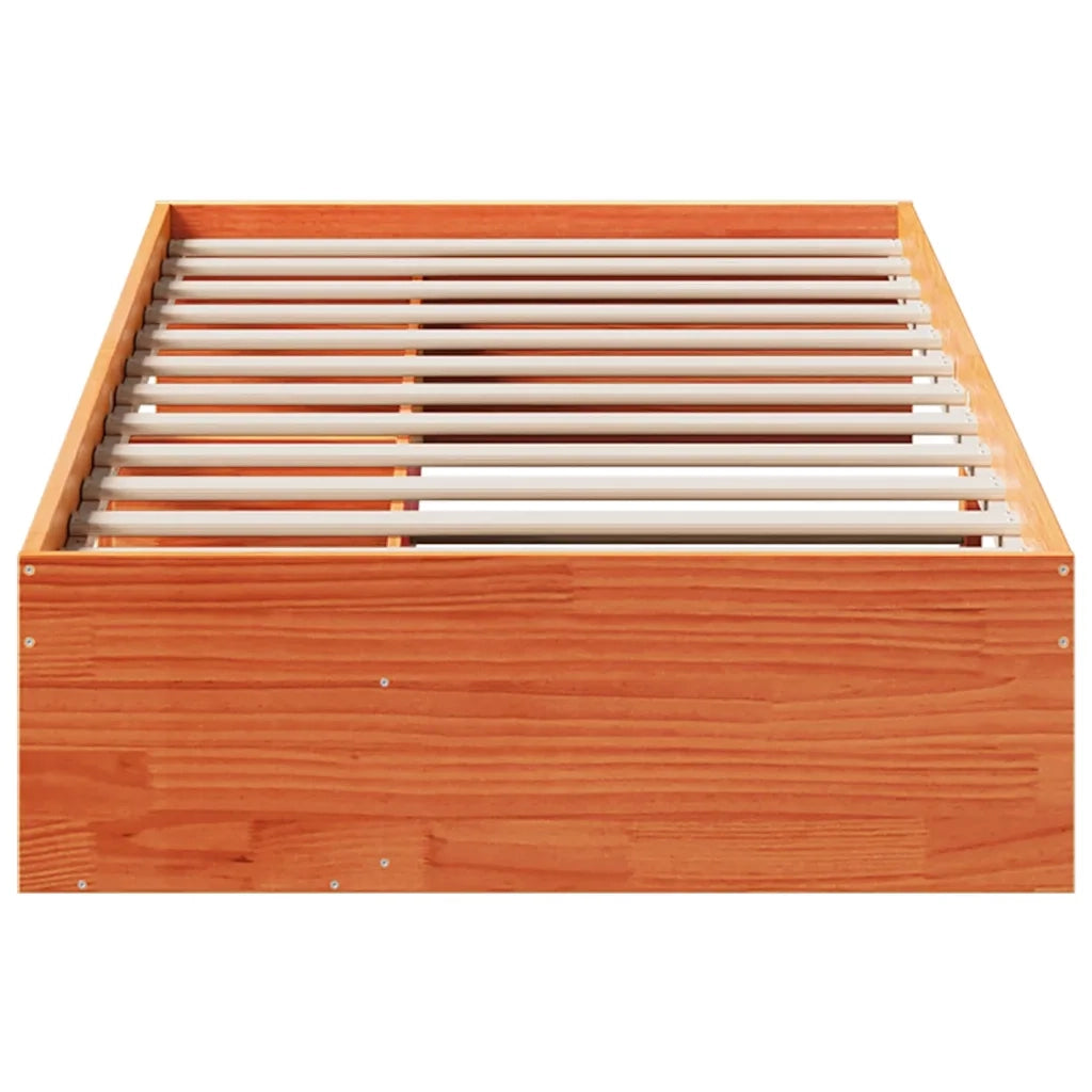 Dormeuse senza Materasso-Divano Letto-Struttura Letto Marrone Cera 90x200 cm Legno di Pino 151817