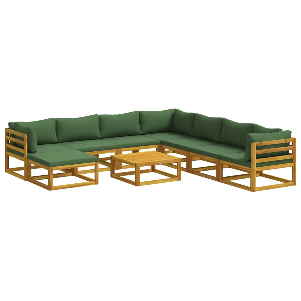 Set di divani 9 pz Naturale Legno di Acacia Massello 3417265