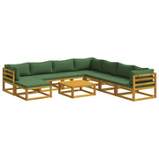 Set di divani 9 pz Naturale Legno di Acacia Massello 3417265