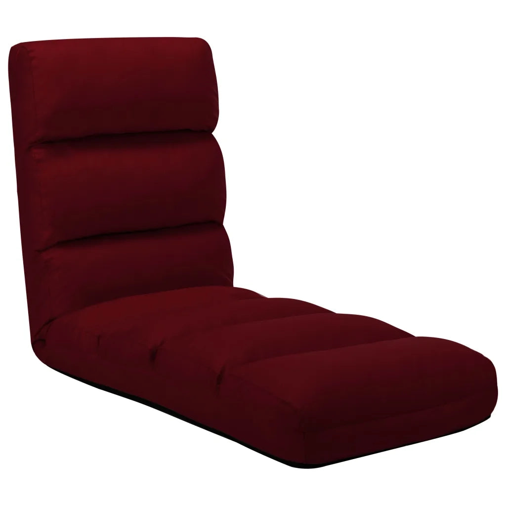 Sedia a Sdraio da Terra Pieghevole Rosso Vino in Similpelle cod mxl 63778