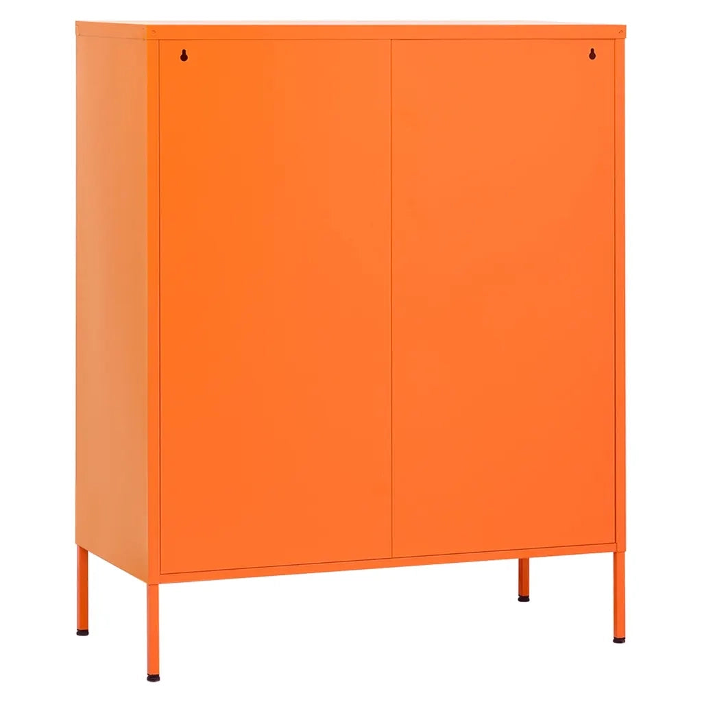 Mobile contenitore di design regolabile e pratico 80 x 35 x 101 cm acciaio arancione 02_0046865