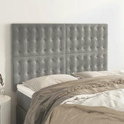 Testiera Grigio Chiaro 144x5x118/128 cm Velluto 3116814