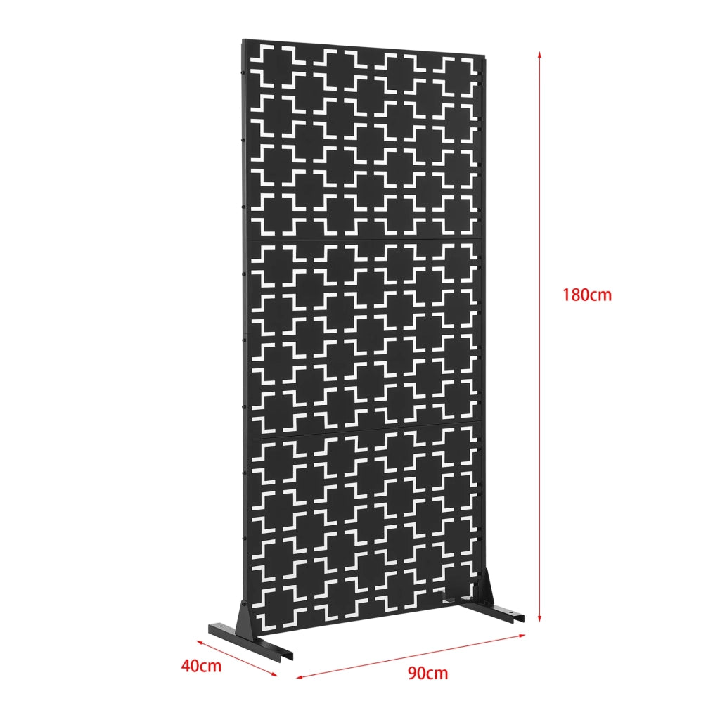 Parete divisoria esterna e interna acciaio zincato 180 x 90 x 40 cm acciaio zincato nero 03_0009270