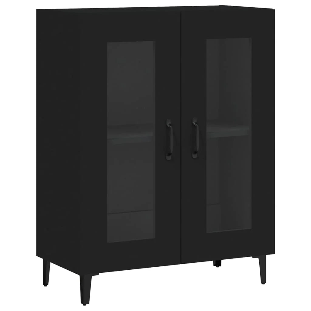 Buffet credenza cassettiera armadio mobile contenitore organizer per cucina soggiorno salotto 69,5 x 34 x 90 cm legno ingegnerizzato nero 02_0036067