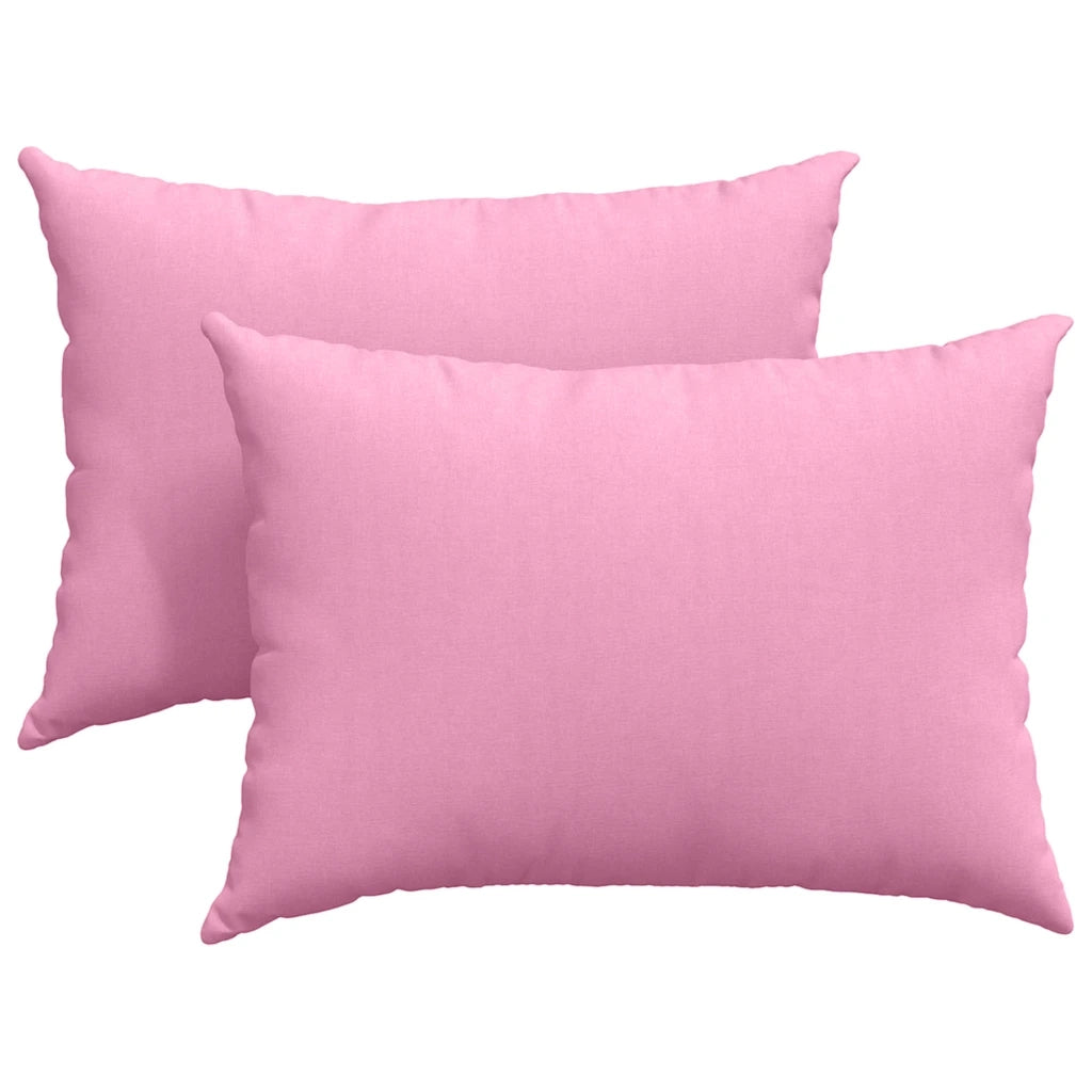 Cuscini da Divano 2 pz | Cuscini per sedie Rosa 70 x 50 cm Tessuto