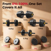 Set di manubri regolabili 48/60/68/88 lbs ¨C zephmum ¨C per palestra casa