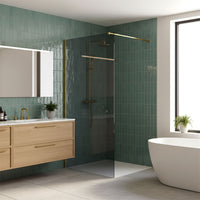 Parete Doccia Rea Flexi Grey / Gold 120