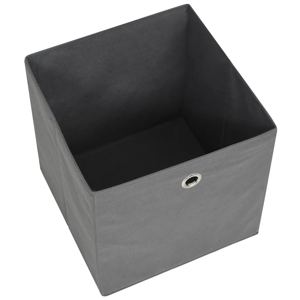 Contenitori 4 pz in Tessuto non Tessuto 28x28x28 cm Grigio 325191