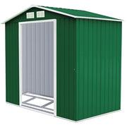 Casetta da giardino in metallo 213 x 127 x 185 cm per riporre gli attrezzi con moderna circolazione dell'aria in metallo verde 20_0010000
